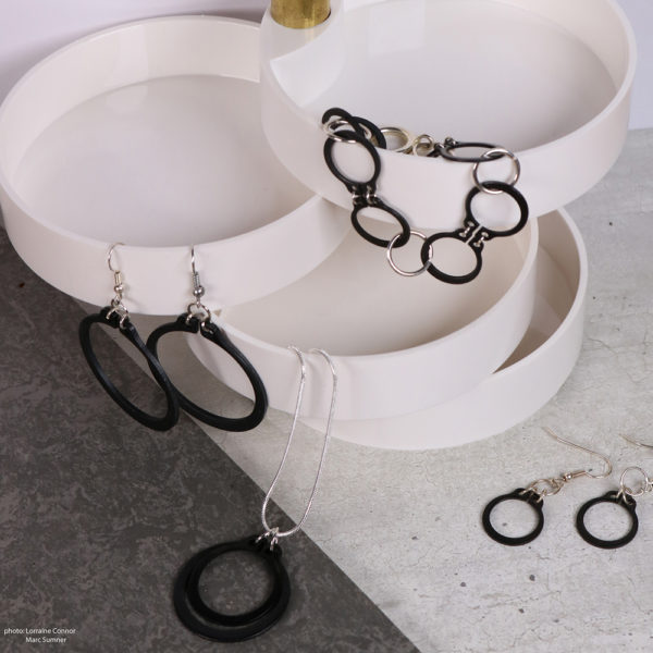 black and silver jewellery collection
