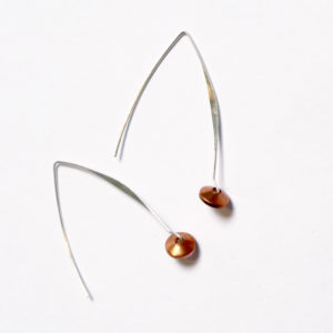 Factory Floor Jewels Copper Drops earwires on white background