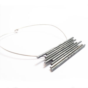 Factory Floor Jewels Steel Rods on a white background