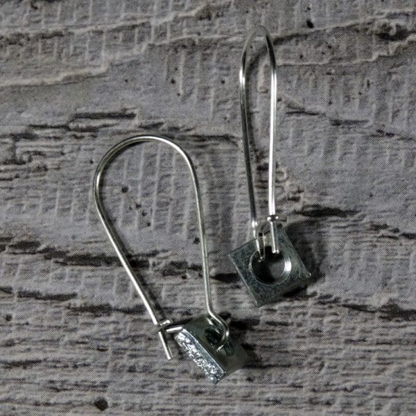 Steel Nuts earrings by Factory Floor Jewels