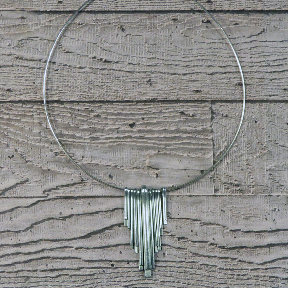 art deco statement necklace by factory floor jewels