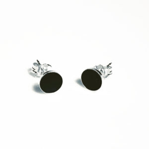 Factory Floor Jewels Black Concrete stud earrings