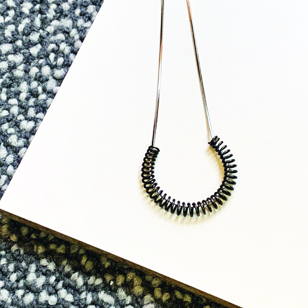 factory floor jewels black spring pendant