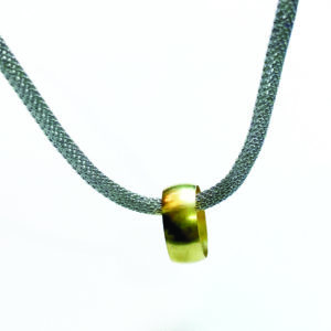 one off pendant steel and brass