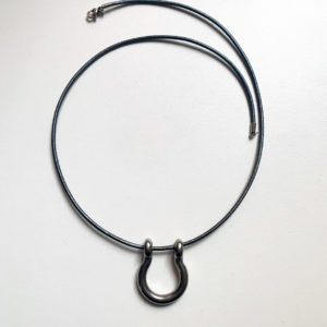 leather shackle necklace coiled
