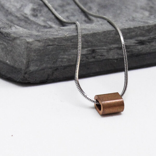 Copper and Stainless Steel pendant by Factory Floor Jewels