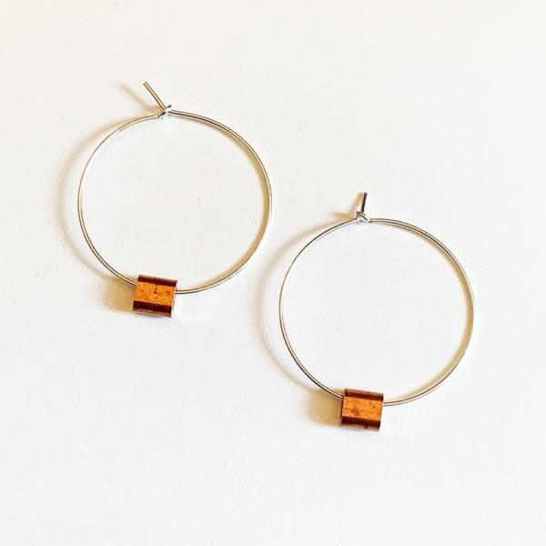 sterling silver and copper earrings