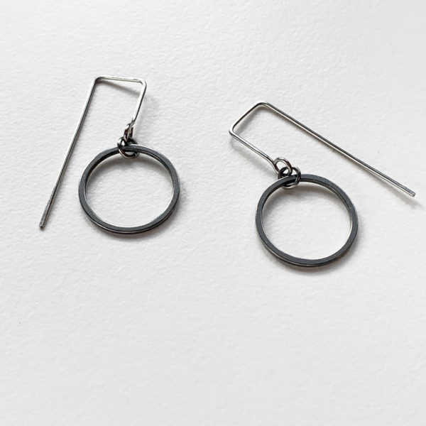 15cm steel circle earrings