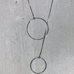 H5O steel circles lariat