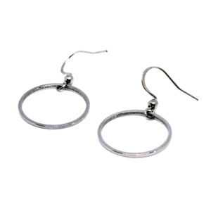 stainless steeel earrings with small circles