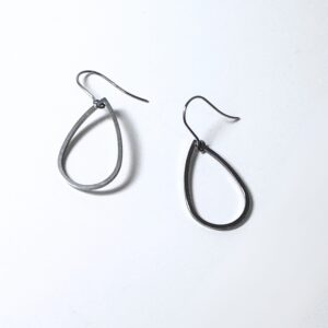 Stainless Steel Teardrop Earrings on a white background